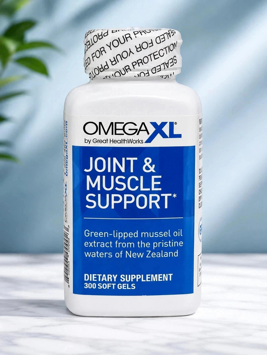 OmegaXL Joint & Muscle Support 300 Soft Gels Green-Lipped Mussel Oil Dietary Supplement
