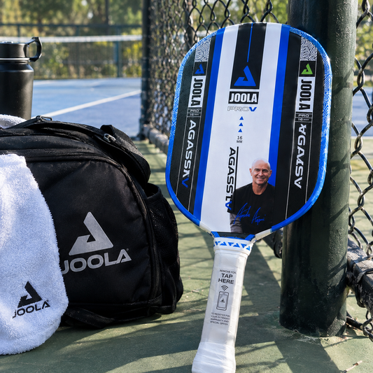 JOOLA Agassi Pro V 16mm Pickleball Paddle with Carry Bag
