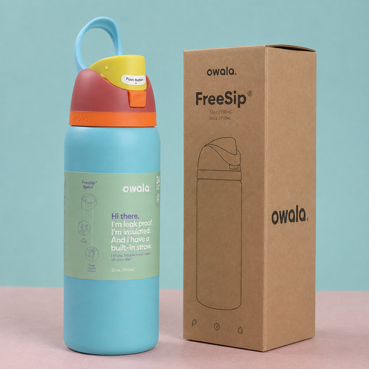 32 oz Insulated Water Bottle with FreeSip Spout & Carry Loop – Reusable Leak-Resistant Travel Bottle