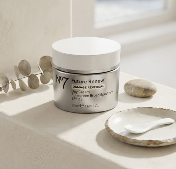 No7 Future Renew Damage Reversal Day Cream SPF 25 50ml – Moisturizing Face Cream