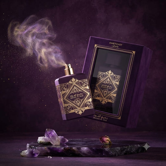 Lattafa Bade’e Al Oud Amethyst Eau de Parfum 100ml | Unisex Rose & Oud Fragrance