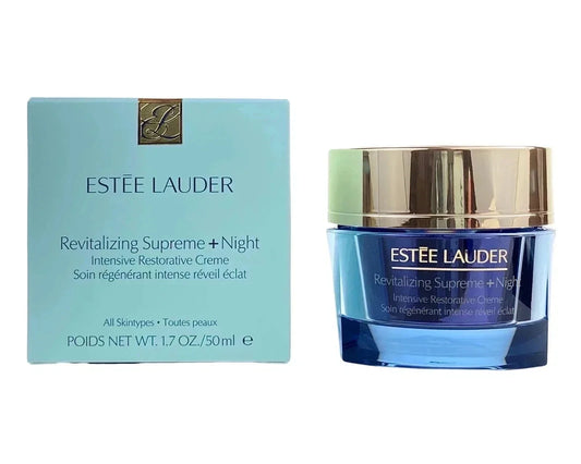 Estée Lauder Revitalizing Supreme+ Night Intensive Restorative Cream 1.7 oz (50ml) | Advanced Night Face Moisturizer | Luxury Anti-Aging Skincare Cream