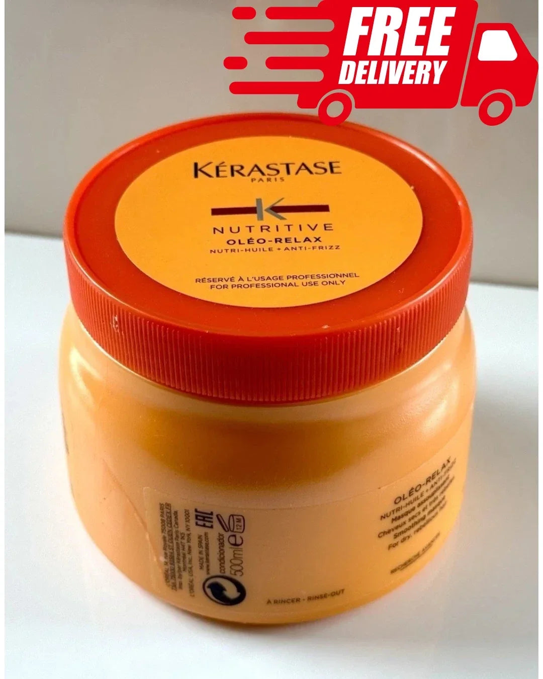 Kérastase Discipline Masque Oléo-Relax Hair Mask 500ml (16.9 oz) | Anti-Frizz Smoothing Hair Treatment | New & Sealed Luxury Hair Care