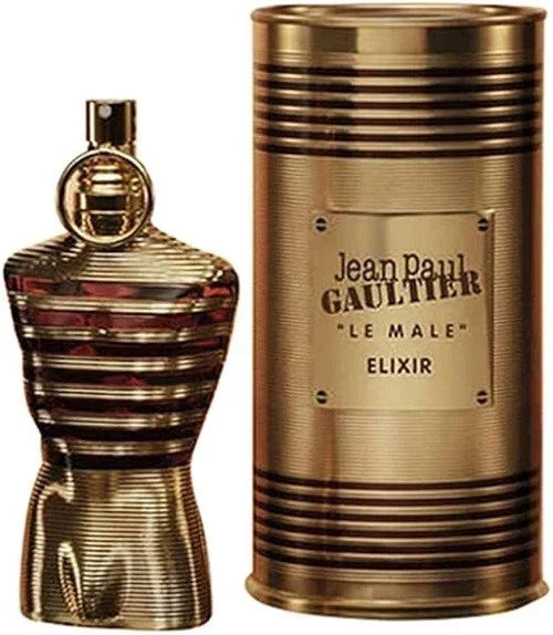 Jean Paul Gaultier Le Male Elixir Parfum Spray for Men 4.2 oz (125ml) | Luxury Amber Vanilla Cologne | Long Lasting Designer Fragrance | Sealed
