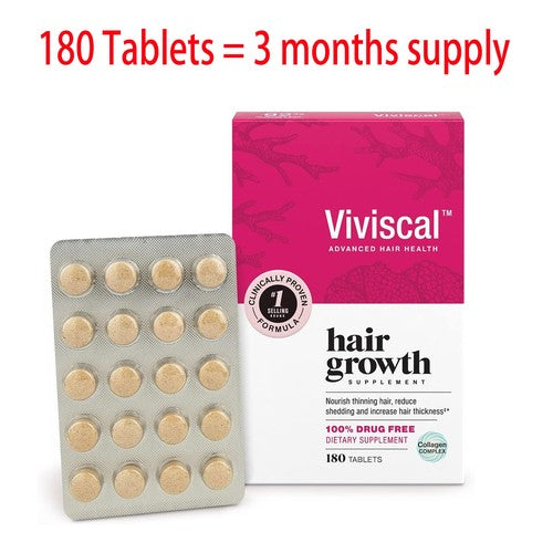 Viviscal Hair Growth Supplement 180 Tablets – Advanced Hair Health & Thinning Hair Support, 3 Month Supply